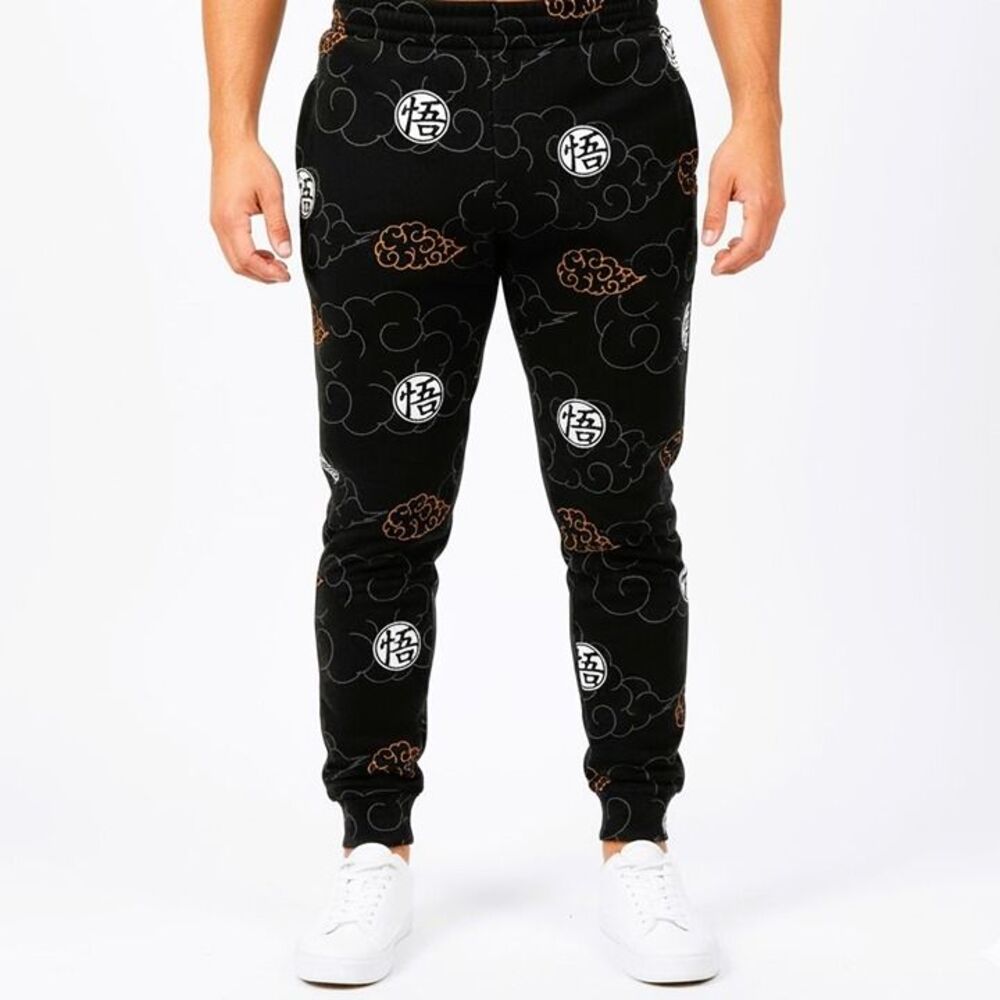 DRAGONBALL Anime Sweatpant Jogger Lounge Sleepers Black Fleece Pockets Men Small